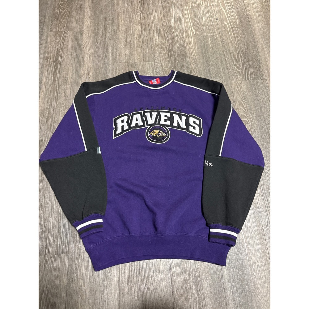 Baltimore Ravens NFL Sweatshirt Mens Medium Purple Black VF Imagewear Crewneck